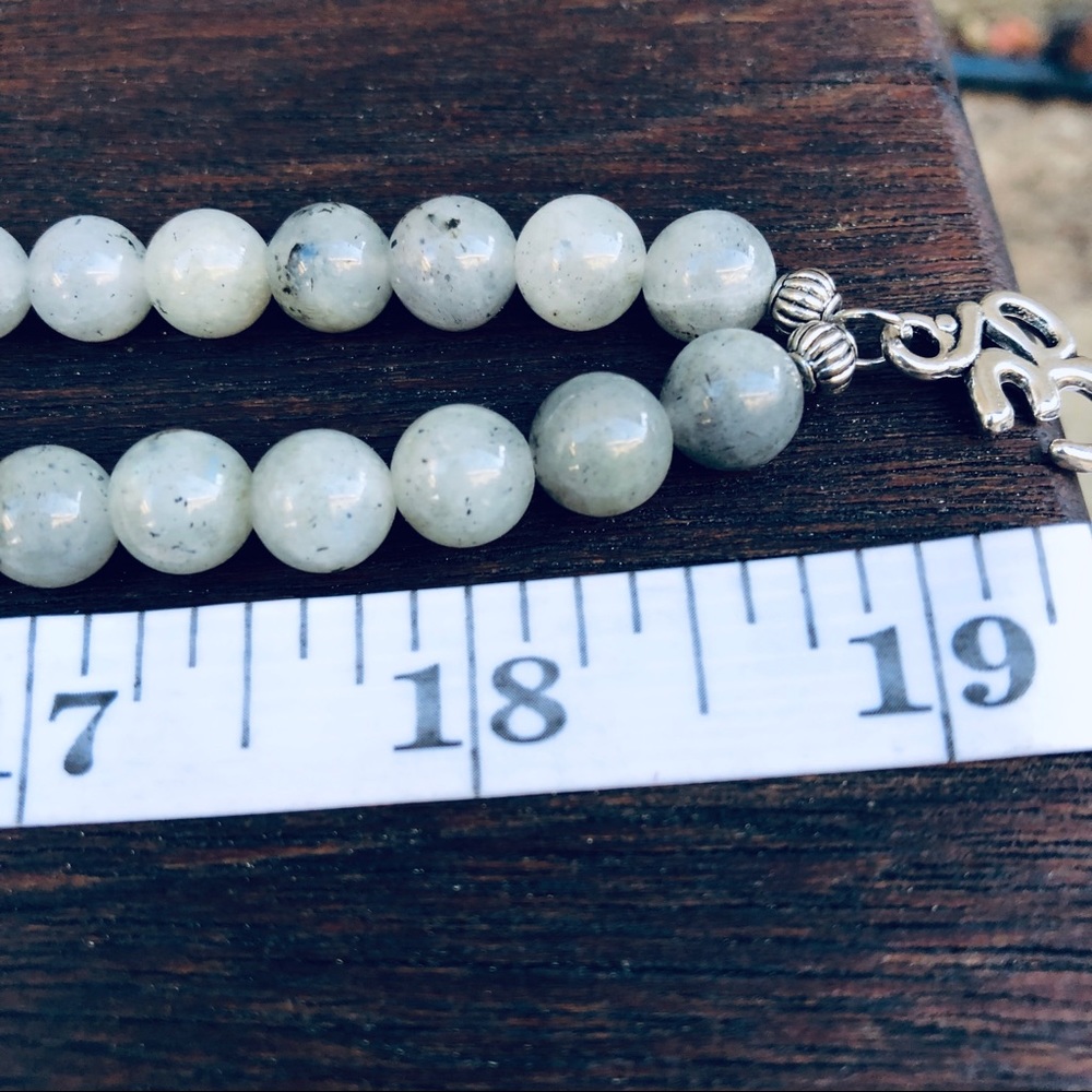 ✨LABRADORITE 108 STONE BEAD MALA NECKLACE 8mm✨ - Picture 4 of 6